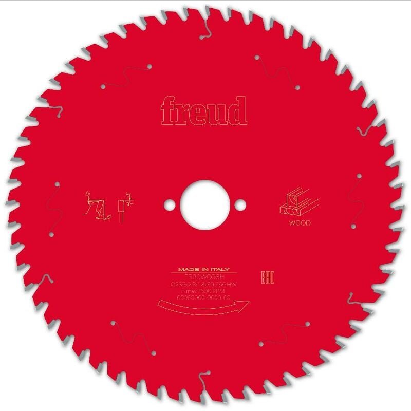 Freud - Sägeblatt für Handkreissäge Ø235 2,8/1,8 AL30 Z56 ba 10° - F03FS09736 -FR20W006H