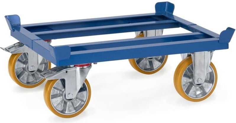 Fetra - Paletten-Fahrgestell - Polyurethan, für Gitterboxen und Flachpaletten 800 x 600 mm