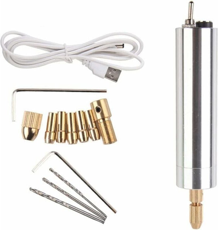 Mini-Bohrmaschine, wiederaufladbar über usb, kabelloses Harz-Gravierstift-Polierwerkzeug (0,5–3,2 mm)