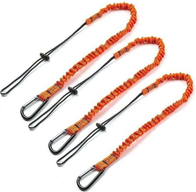 Werkzeug-Lanyard, 3-teiliges einziehbares Sicherheits-Werkzeug-Lanyard mit einzelnem Karabiner und verstellbarem Schnall...