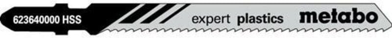 Metabo - Stichsägeblätter expert plastics Nutz-L.74mm ZAhnteilung2mm hss Zähne geschliffen f.Plexiglas/Polycarbonat/NE-M...