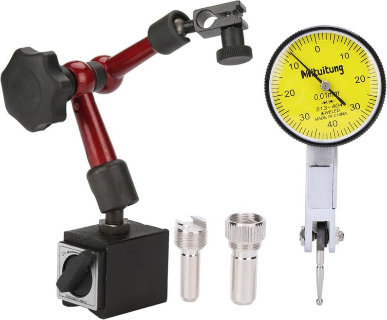 Magnetfußhalter, flexibler, starker Magnetfußhalter mit Hebel-Messuhr, Messbereich 00,8 mm - Ej.life
