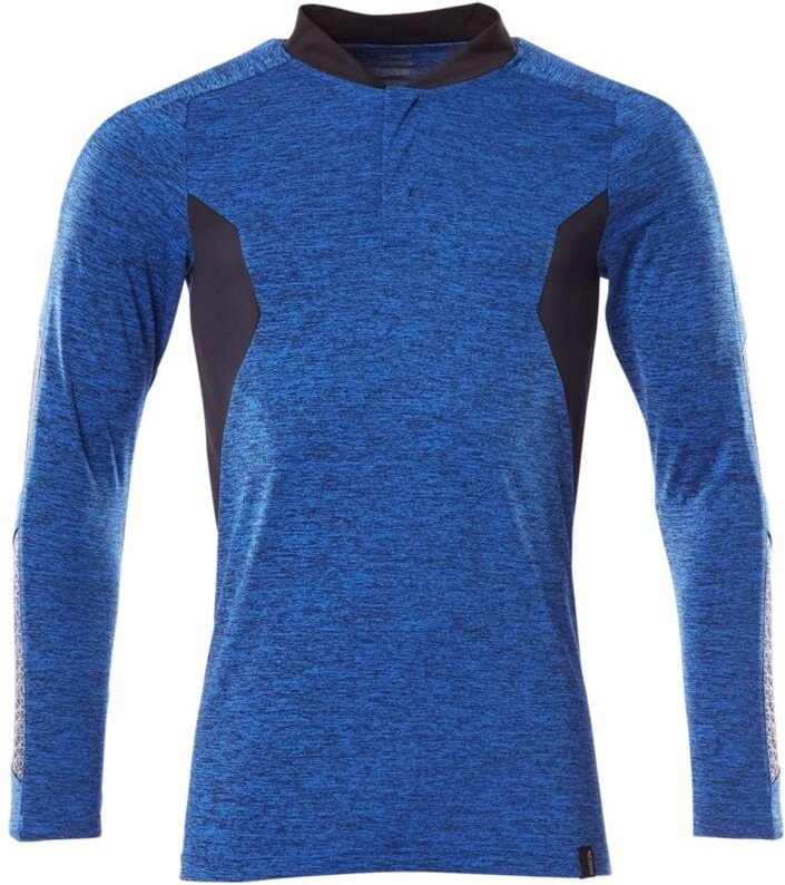 Accelerate Polo-Shirt, feuchtigkeitstransportierendes coolmax® pro, langarm, moderne Passform Gr. xs azurblau/schwarzbla...
