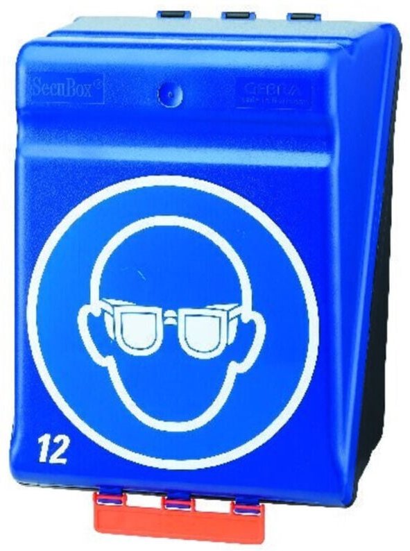 Gebra - Box f.12Schutzbrillen Secu-Box Maxi12 blau 236x315x200mm ABS-Ku.