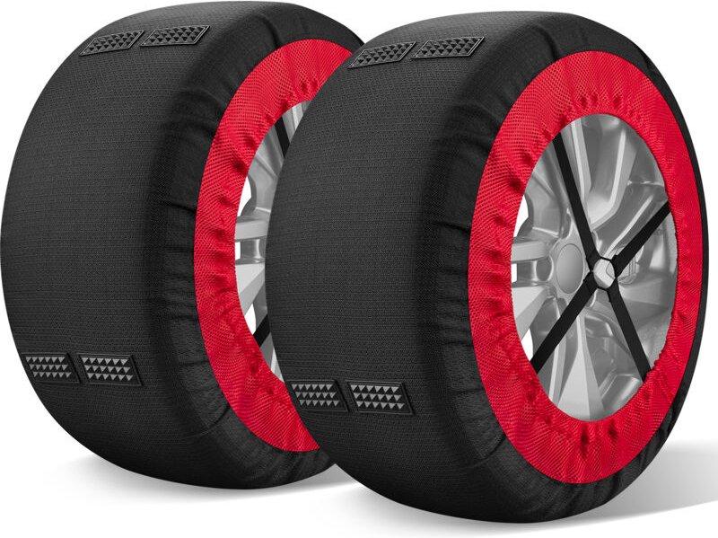 Super grip snow socks Textile Schneesocke en 16662-1 geprüft – Zwei Autoreifen-Schneeketten (xs)