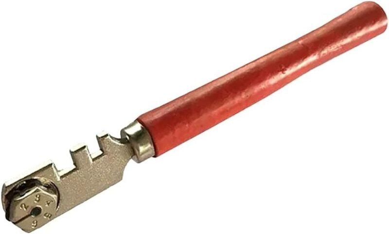 Leistungsstarker Glasschneider – Flaches Schneidwerkzeug mit sechs Rädern und rund zum Schneiden von Glasfliesen – Schne...