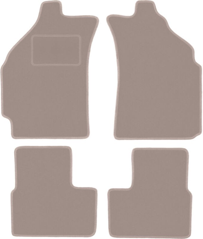 Beige Veloursmatten für: Chevrolet Spark II M200 Fließheck (2005-2009)