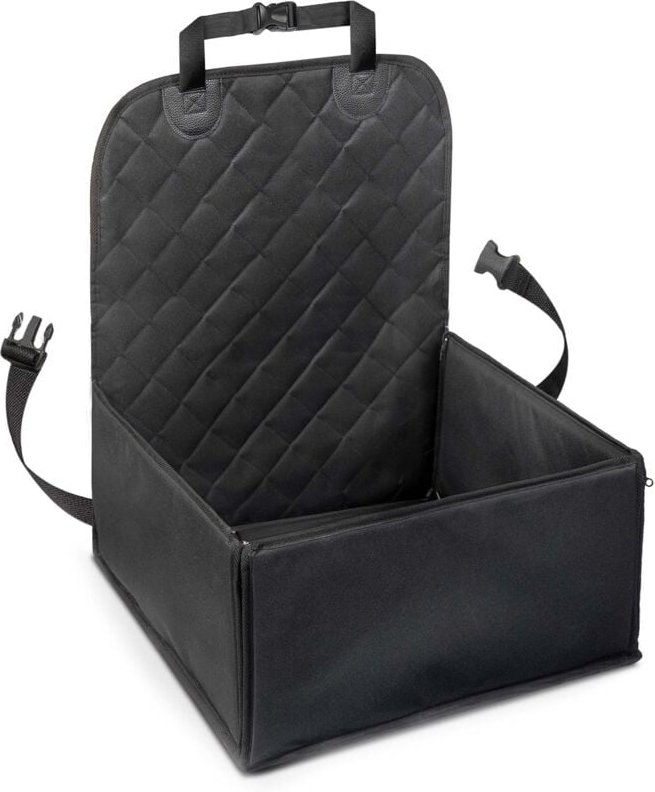 Wiltec Autositz für kleine bis mittlere Hunde 100x45 cm mit Sicherheitsgurt, Hundesitz für Vordersitz und Rücksitz, Schw...