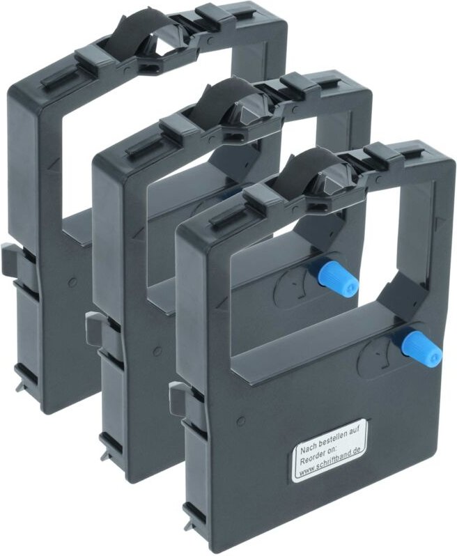 Vhbw - 3x Farbband Schriftband kompatibel mit oki Microline 100, 120, 182 Plus, 182, 182 t, 172, 180 Nadeldrucker, Bondr...