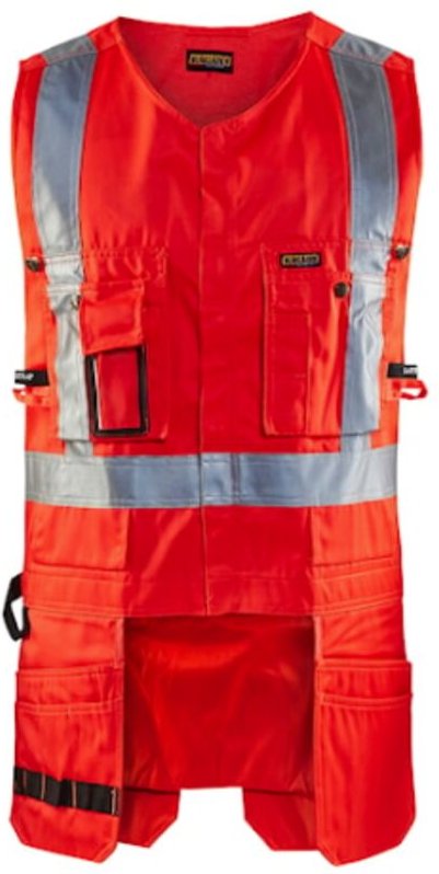 Hochsichtbarer Arbeitstoolweste 3027 - Neonrot XL