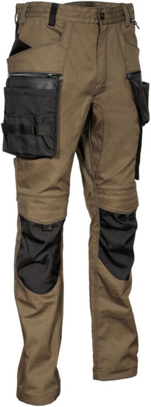 Cofra Arbeitshose Stretch, mit Nageltasche braun 58