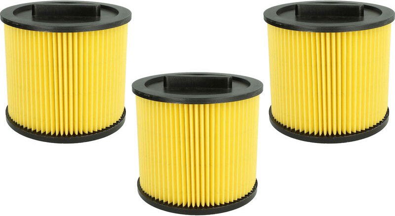vhbw 3x Faltenfilter kompatibel mit Thomas Vario Power Boy 1218, Power Edition 1530, Syntho Staubsauger - Patronenfilter...