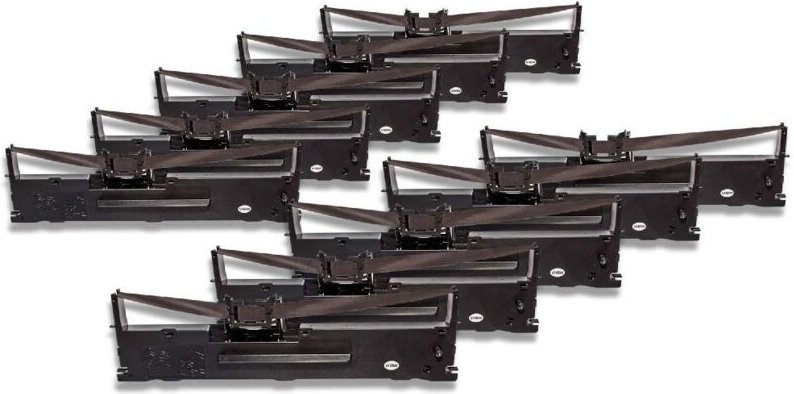 10x Farbband Schriftband kompatibel mit Epson lq 630, lq 630 Serie, lq 630 s, lq 635, lq 630K Nadeldrucker, Bondrucker -...