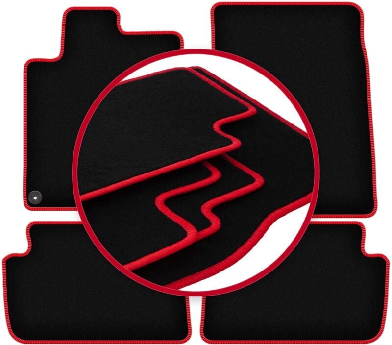 CARLUX-RED Autofußmatten für: Citroen C5 I Limousine, Kombi (2001-2008)