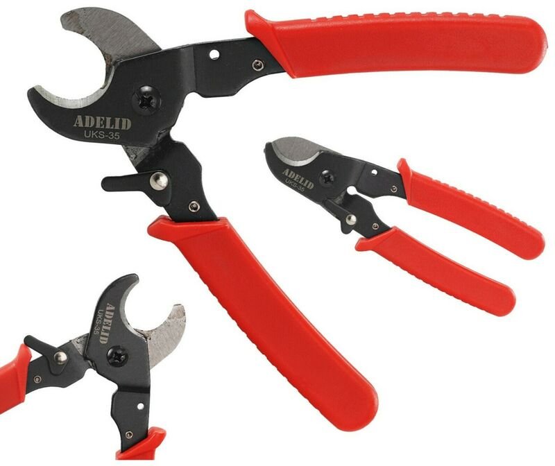 Adelid - Kabelschneider Profi Kabelschere Drahtschneider für Aluminium-/Kupferkabel 35mm² Rot