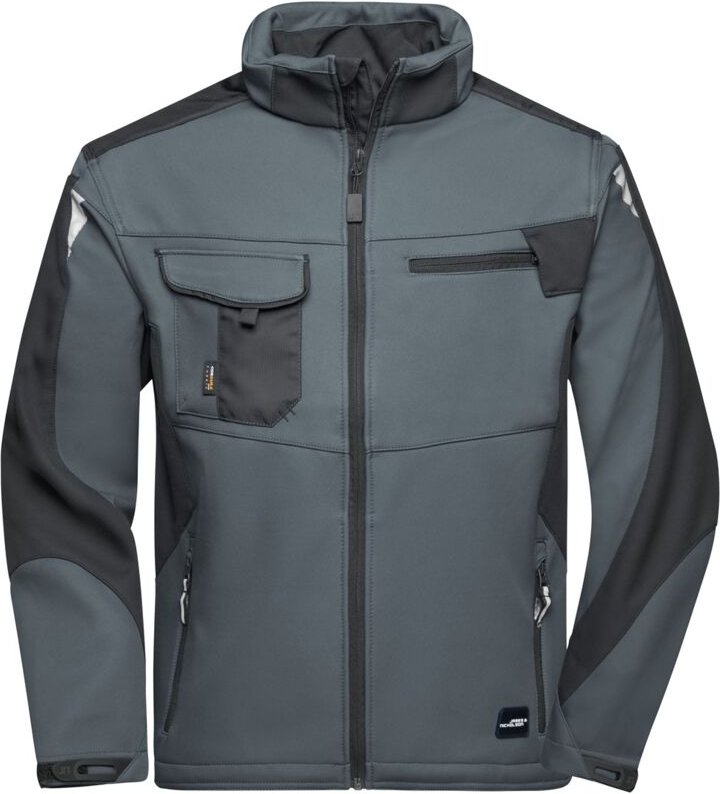 James&nicholson - Professionelle Softshelljacke JN844 Gr. xs carbon/black