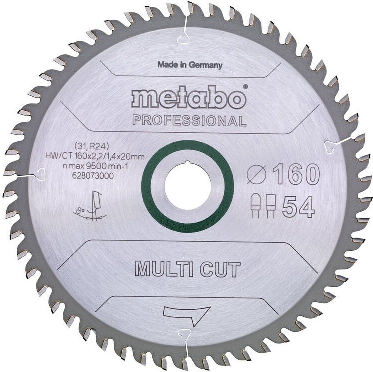 Thumbnail - Sägeblatt 'multi cut - professional', 150x2,4/1,6x20, Z36 wz 10° - Metabo