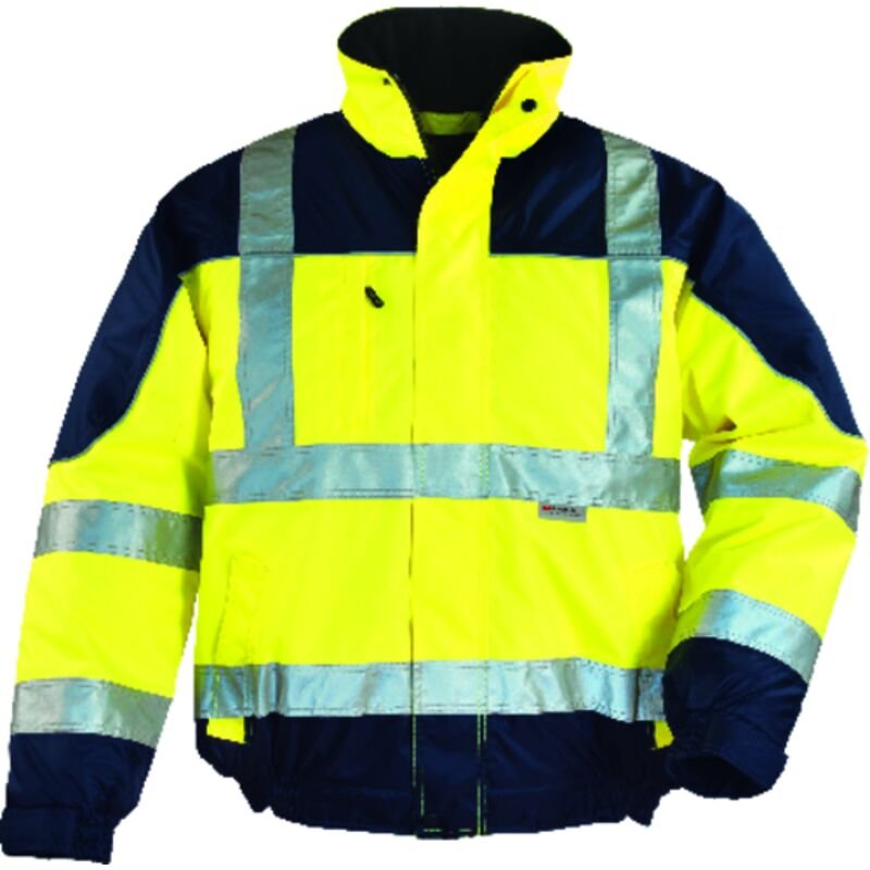 Berufsarbeitsjacke mit hoher Sichtbarkeit AIRPORT – Neon Gelb 3XL – 58/60