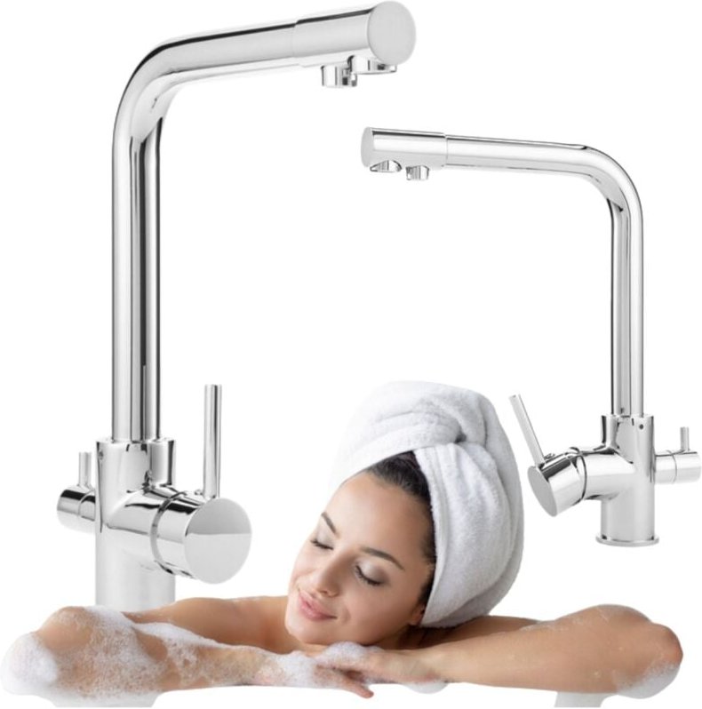 Chrom-Küchenspülenarmatur S-2103