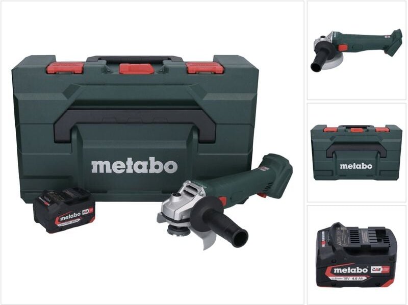 Metabo - w 18 l 9-125 Akku Winkelschleifer 18 v 125 mm + 1x Akku 4,0 Ah + x - ohne Ladegerät