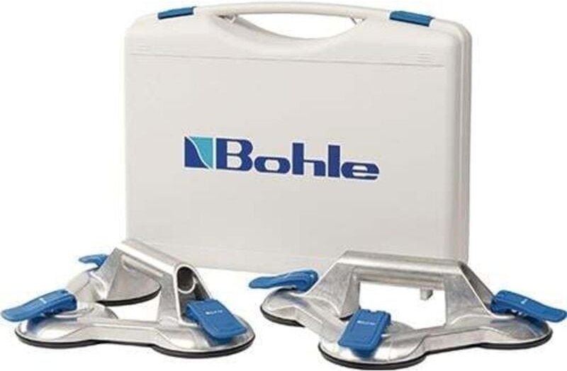 Veribor - Saugheber-Set Trgf.100kg Kopf-D.120mm 3 Köpfe Alu.2 St./Set - bo S3.021