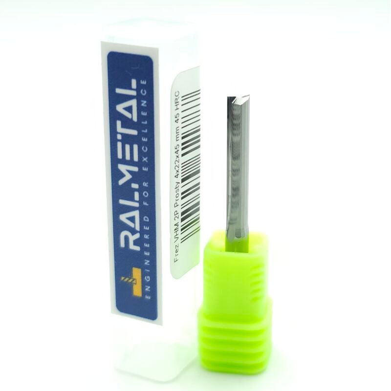 Gerader VHM-Fräser für Styrodurholz 4 x 22 x 45 mm