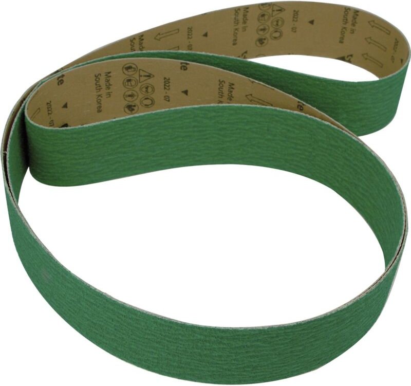 Sia Schleifband Set 75 x 2000 Korn 100 - Schleifpapier für Metall, grün - 10 Stück