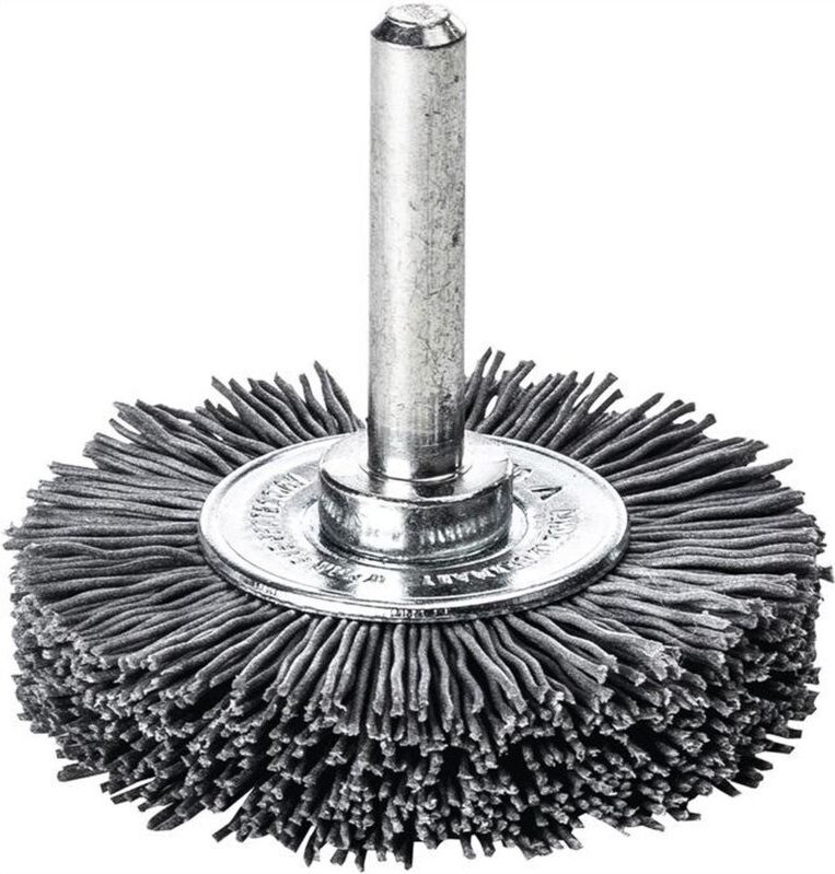 Lessmann ® - Rundbürste ø 50 mm Schaft 6 mm SiC Schleifborsten Körnung 320 10 mm 15000 min-¹