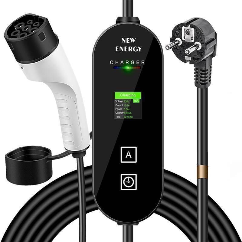 Sjqka - Intelligente Doppelwirkungs-Ladepistole nach europäischem Standard, 16 a, 3,5 kW 10 m langes Kabel, geeignet für...