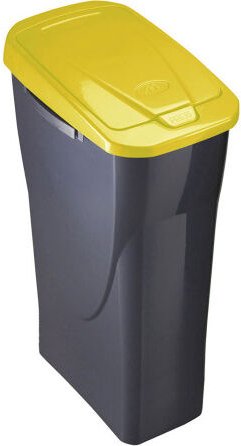 Habitex - Eimer mit Deckel 15lt ecobin mit gelbem Deckel 42x31x20cm mondex
