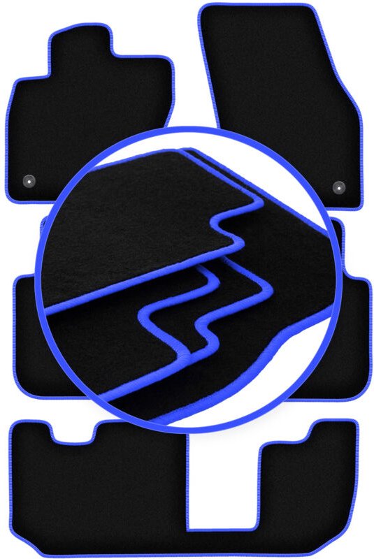 CARLUX-BLUE Autofußmatten für: Seat Tarraco 7-Sitzer (2018-)