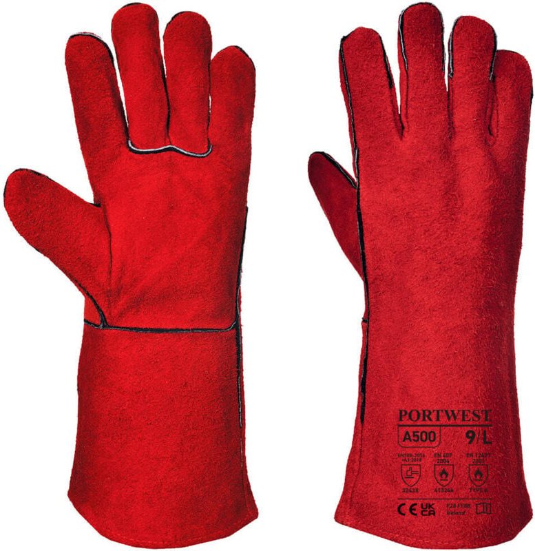 Schweißerhandschuhe Rot 3XL - Größe 12
