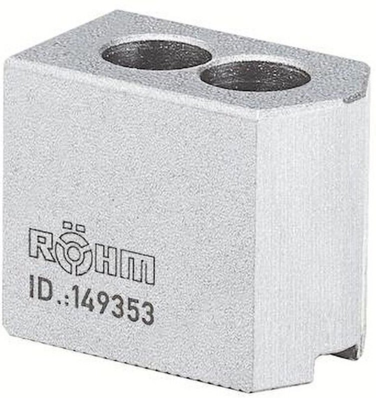 Röhm Aufsatzbacken Größe 130/140, 3-Backen-Satz, härtbar Spitzverzahnung 90° - 046402