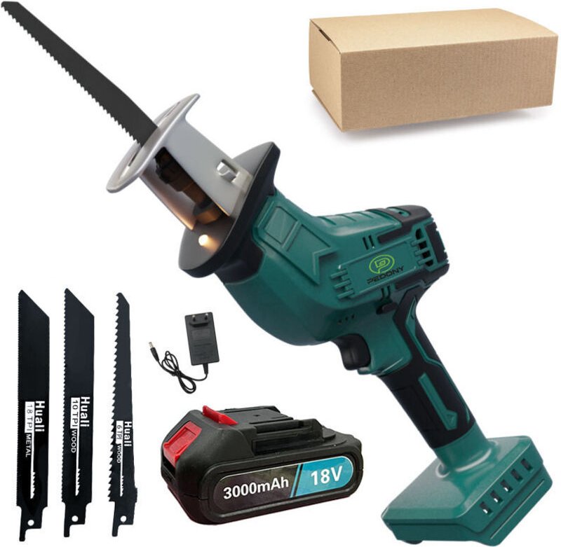 Sägeblatt, Akku-Sägeblatt, Sägeblatt mit variabler Geschwindigkeit, 4-Klingen zum Schneiden von Metall-PVC-Rohren+5.5A A...