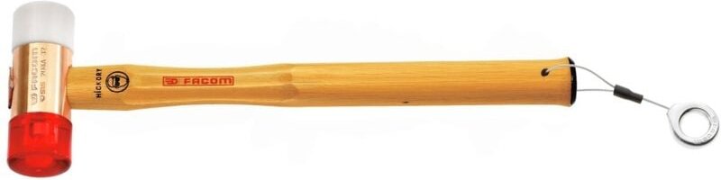 Thumbnail - FACOM Kunststoffhammer SLS 32 mm, mit Aluminiummittelstück, Hickory-Stiel