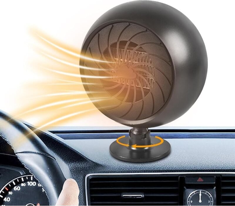 Thumbnail - Jusch - Autoheizung, 12 v, 150 w, tragbarer Scheibenentfeuchter und -entfroster, 2-in-1, schneller Autoentfroster, Schei...