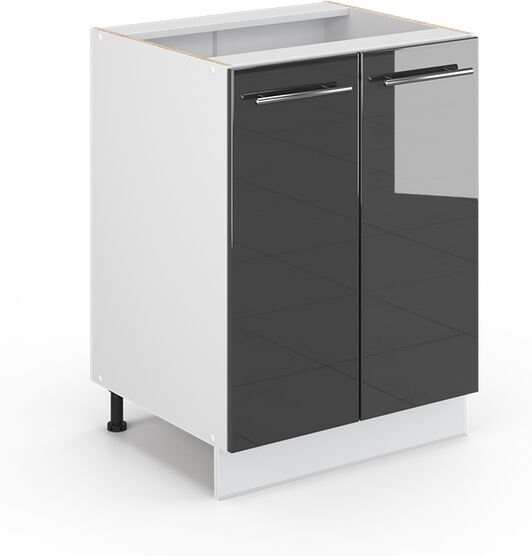 Vicco - Küchenschränke Fame-Line, Anthrazit Hochglanz, 60 cm ohne Arbeitsplatte