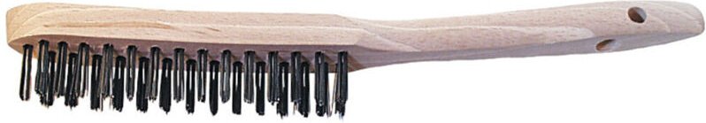 Lessmann Draht-Handbürste Stahldraht glatt 0,35 mm, Anzahl Besatzreihen: 2