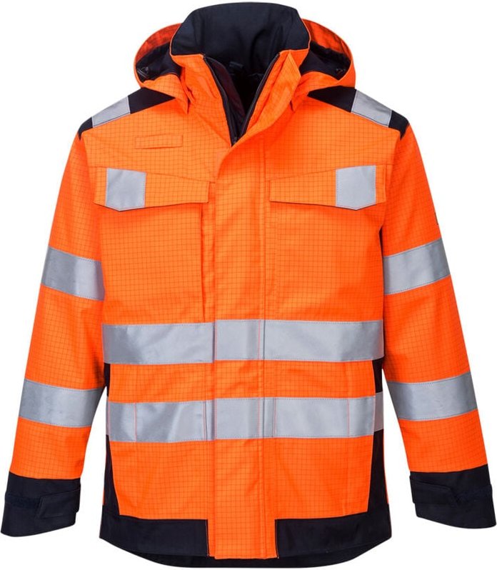 Modaflame Regenjacke mit elektrischem Bogen Orange/Navy L