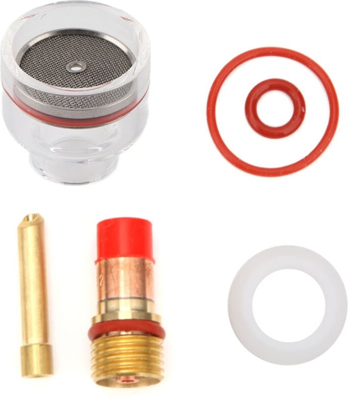 WIG-Schweißbrenner-Set, Kupfer-Klemmkörper, Klarglasdüse, WP-Klemme, WP-17/18/26, für Argon-Lichtbogenschweißen mit WP-B...