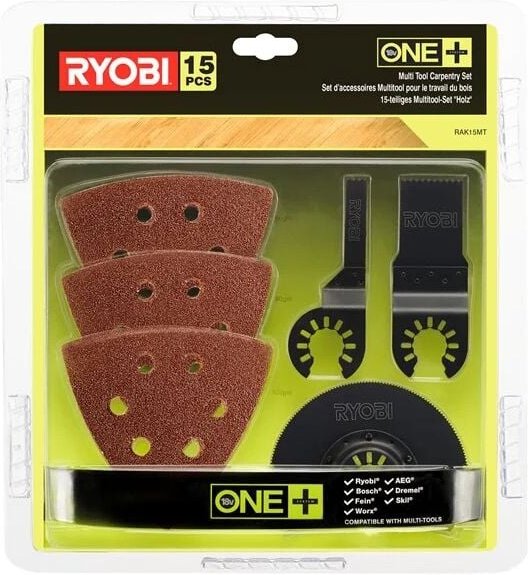 Ryobi - RAK15MT Kit 15 Schleifpapiere Universalklingen Multifunktionswerkzeug