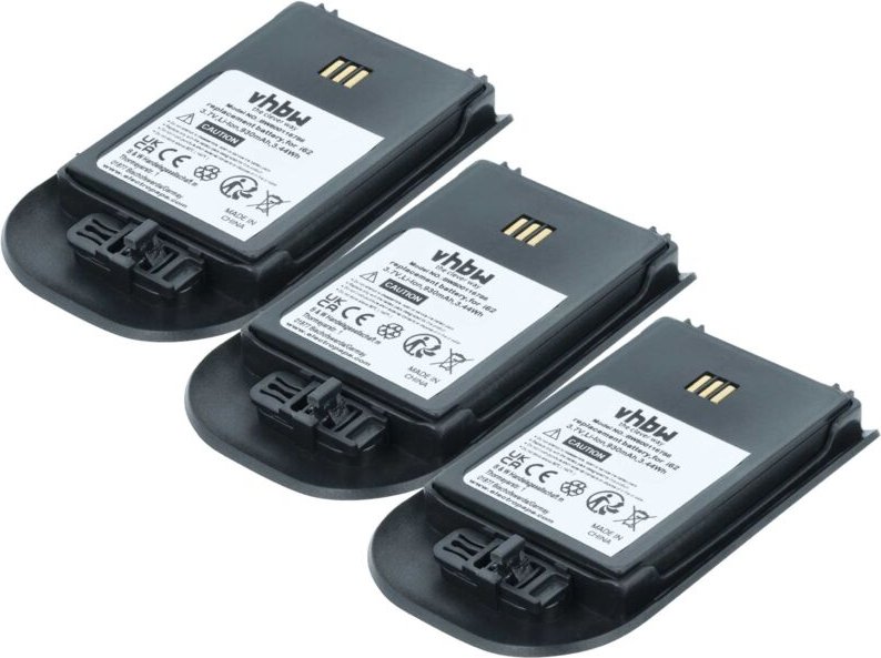 Vhbw - 3x Akku kompatibel mit Aastra DH4-BAAA/2B schnurlos Festnetz Telefon (930 mAh, 3,7 v, Li-Ion) Schwarz