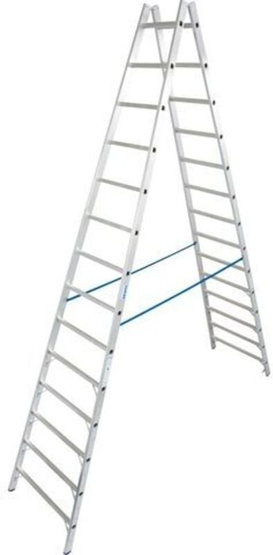 Krause - Aluminium-Doppelleiter stabilo 5,10 m Doppelstufenleiter