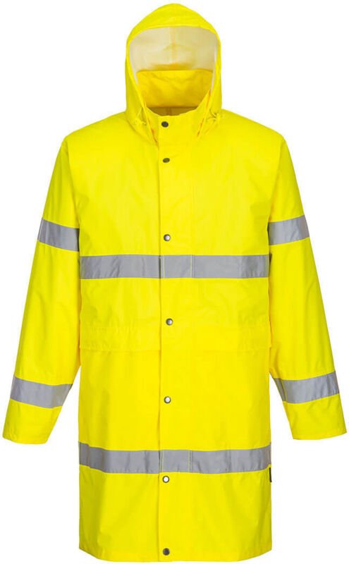 Hochsichtbarer Regenmantel 100 cm Gelb XL