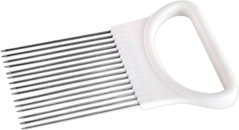 Simple and safe onion cutting with practical holder