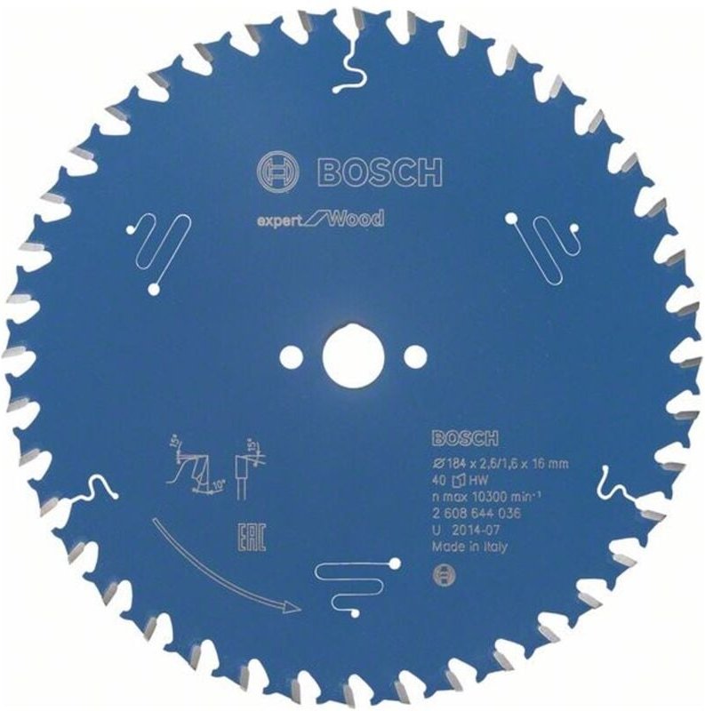 Kreissägeblatt Expert for Wood, 184 x 16 x 2,6 mm, 40 - Bosch