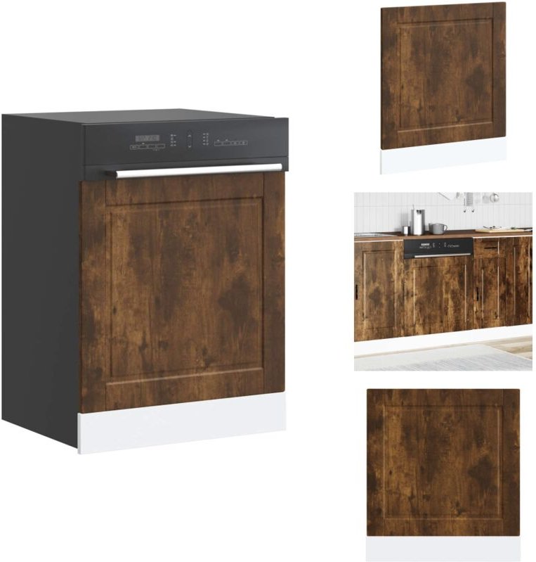 Geschirrspülerblende Porto Räuchereiche 60x1,5x67 cm - Geschirrspülerblende - Geschirrspülerblenden - Geschirrspüler Fro...