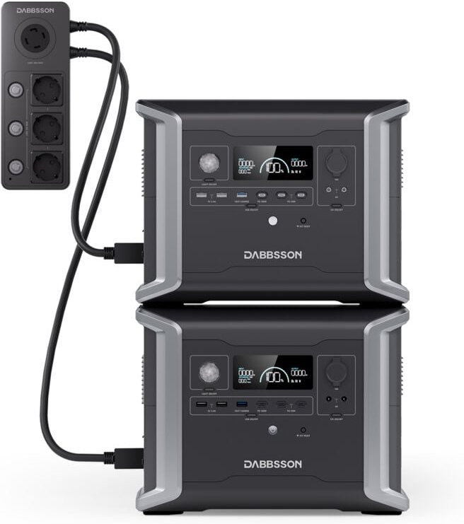Thumbnail - Portable Power Station DBS1300 mit DBSA20S Parallelbox, halbfester Eisenphosphat-Lithium-Ionen-Batterie höhere Sicherhei...