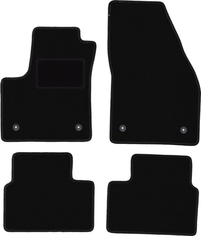 Schwarze Veloursmatten für: Opel Meriva B Minivan (2010-2017)