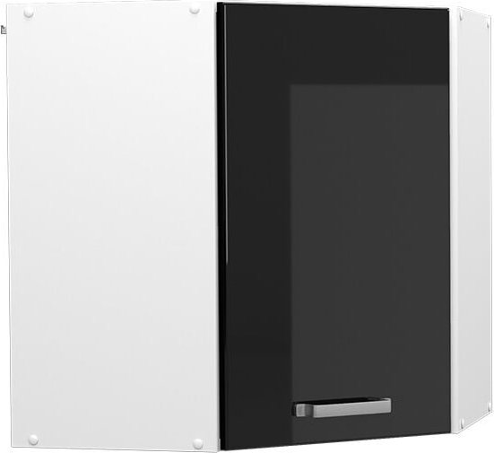 Hängeschrank R-Line, Schwarz Hochglanz, 57 cm Vicco